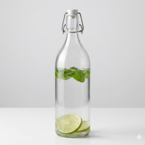 Flip Top Glass Water Bottle (1L)