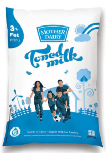 Mother Dairy Toned Fresh Milk (1L)