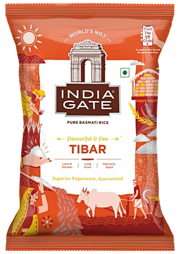 India Gate Basmati Tibar Rice (1Kg)