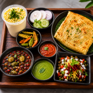 Chole Kulche with lasi (Suji) (3pcs)