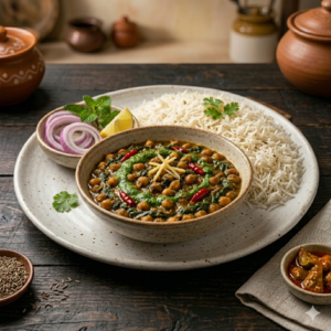 Palak Chole Chawal Combo