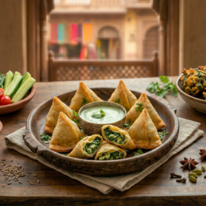 Spinach Cheese Mini Samosas