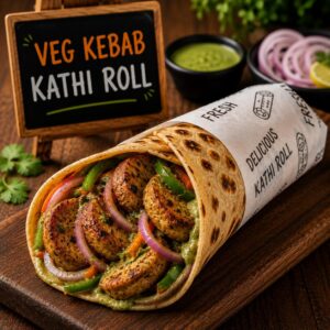 Veg Kebab Kathi Roll