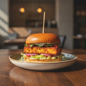 Crispy Tandoori Paneer Burger